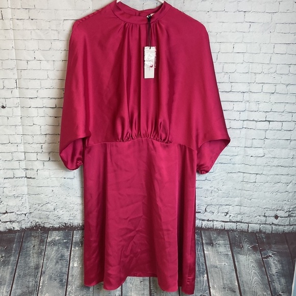 Rebecca Minkoff NWT WHITNEY DRESS Kjole - fuschia Sz 12 Office Resort Work Party - Picture 11 of 16